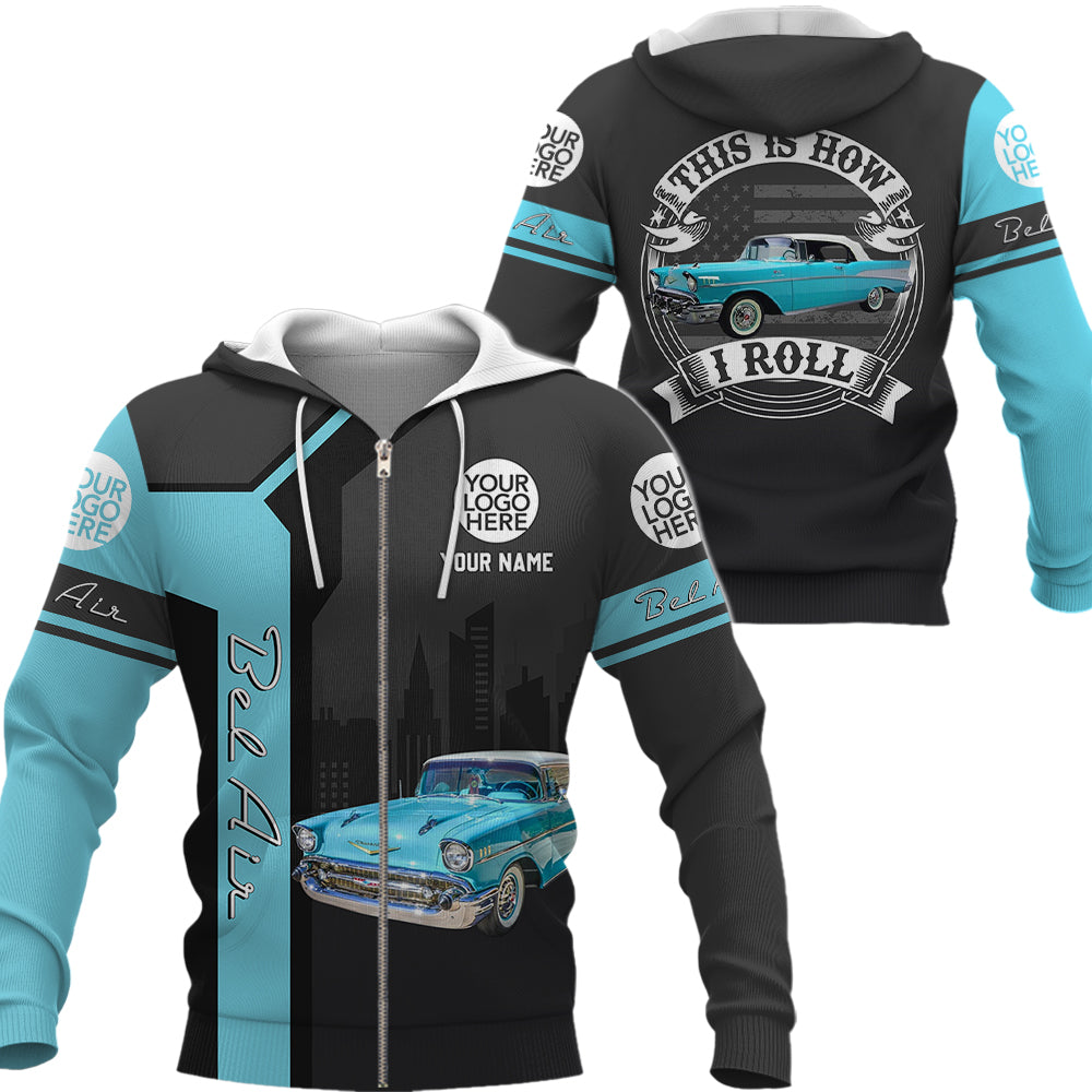 This Is How I Roll - Custom Photo Classic Car Shirt - Personalized Name Car Shirt vr3 A2110