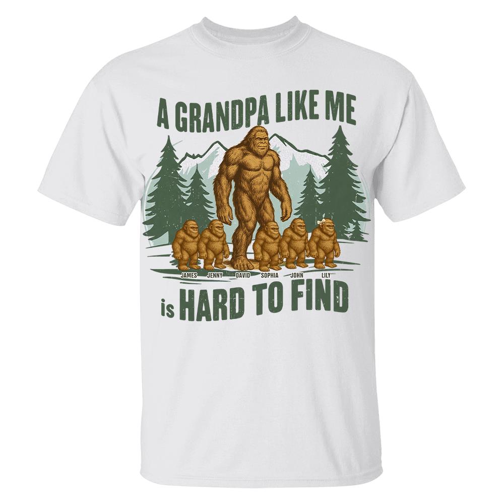 Retro Funny Bigfoot Dad Shirt, Funny A Dad Like Me Is Hard To Find T-Shirt, Popular Fathers Day Shirt, Fathers Day Gift, Cool Dad Gift Hv01