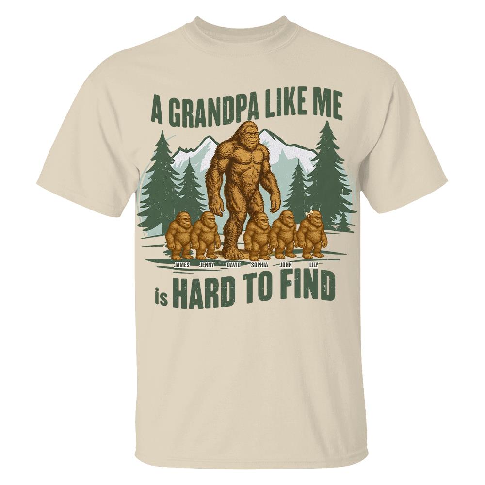 Retro Funny Bigfoot Dad Shirt, Funny A Dad Like Me Is Hard To Find T-Shirt, Popular Fathers Day Shirt, Fathers Day Gift, Cool Dad Gift Hv01