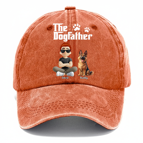 The Dog Father - Custom Dog Dad Cap, Personalized Hat with Your Dog & Name Tu24 Hv01
