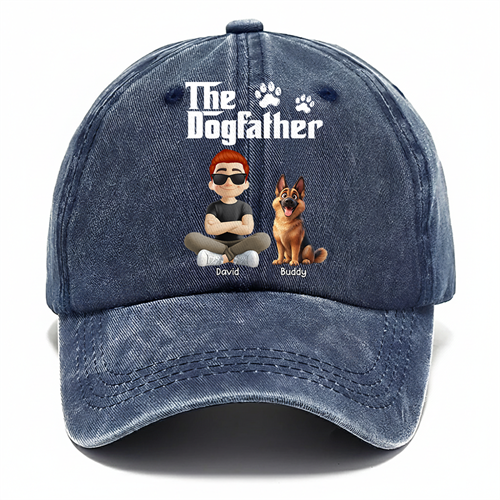 The Dog Father - Custom Dog Dad Cap, Personalized Hat with Your Dog & Name Tu24 Hv01