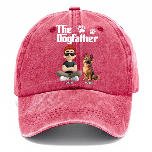 The Dog Father - Custom Dog Dad Cap, Personalized Hat with Your Dog & Name Tu24 Hv01