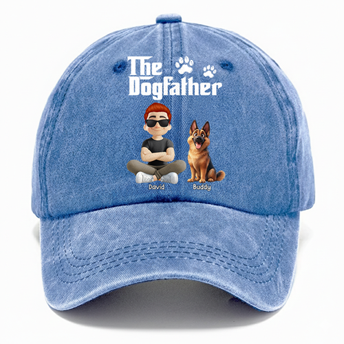 The Dog Father - Custom Dog Dad Cap, Personalized Hat with Your Dog & Name Tu24 Hv01