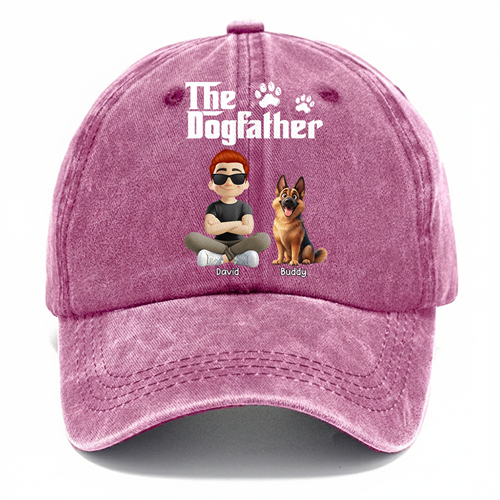 The Dog Father - Custom Dog Dad Cap, Personalized Hat with Your Dog & Name Tu24 Hv01
