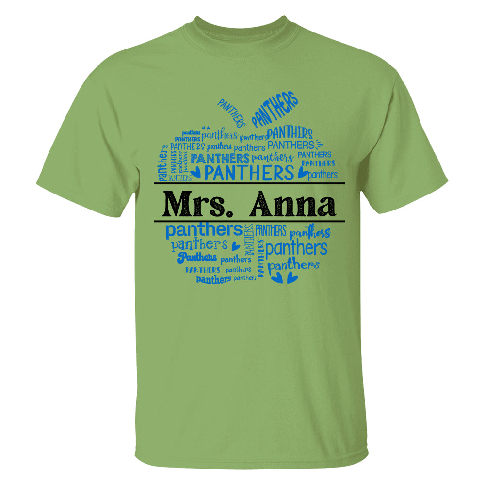 School Mascot Apple Shape Personalized Shirt Custom Gift For Teacher