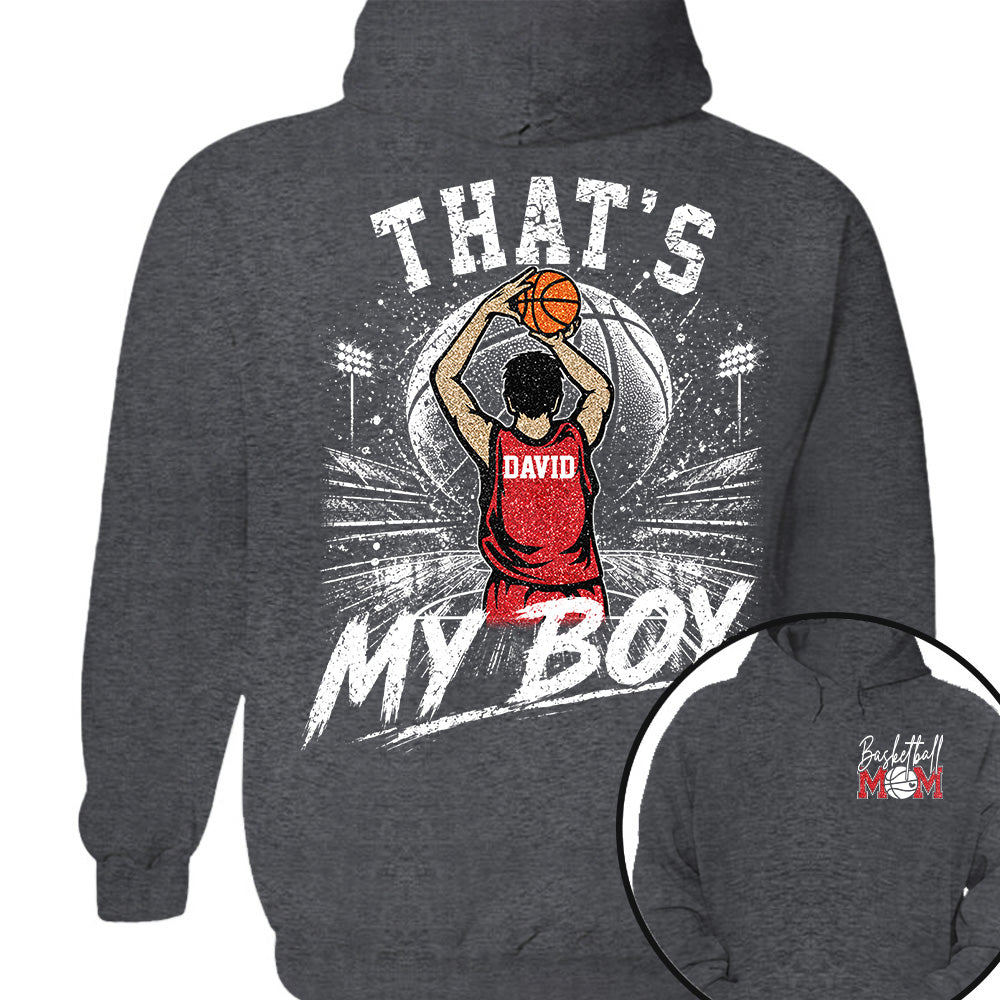 Personalized Basketball Mom Shirt, Custom Those Are My Boys T-Shirt, Team Name & Player Number Tee, Basketball Season Gift Na02 Nh00