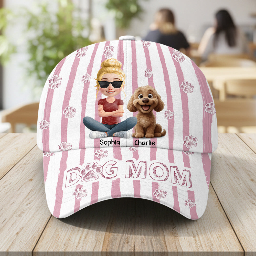 Dog Mom Dog Dad - Personalized Stripe  Classic Cap Gift For Dad Mom, Gift For Dog Lovers Tu24 Hv01