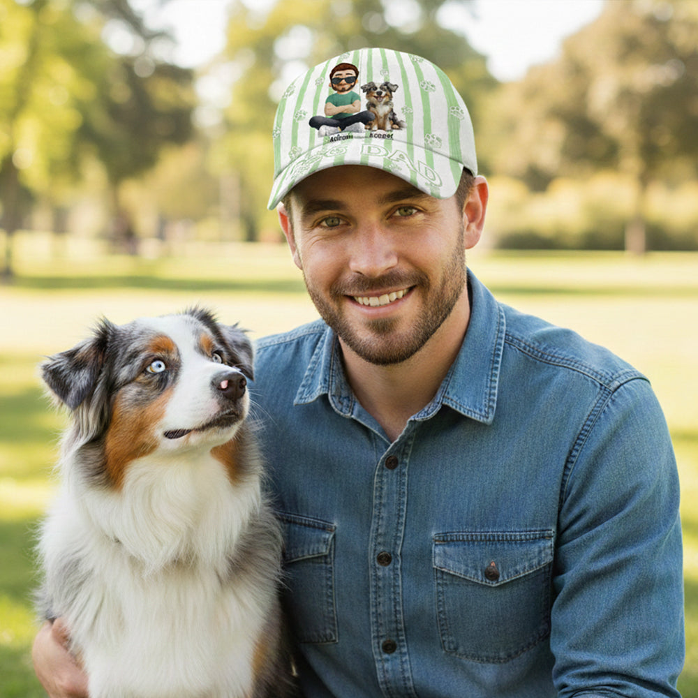 Dog Mom Dog Dad - Personalized Stripe  Classic Cap Gift For Dad Mom, Gift For Dog Lovers Tu24 Hv01
