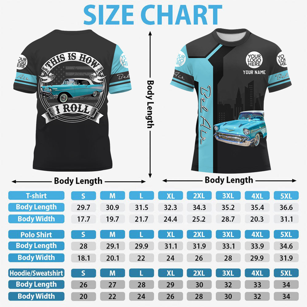 This Is How I Roll - Custom Photo Classic Car Shirt - Personalized Name Car Shirt vr3 A2110