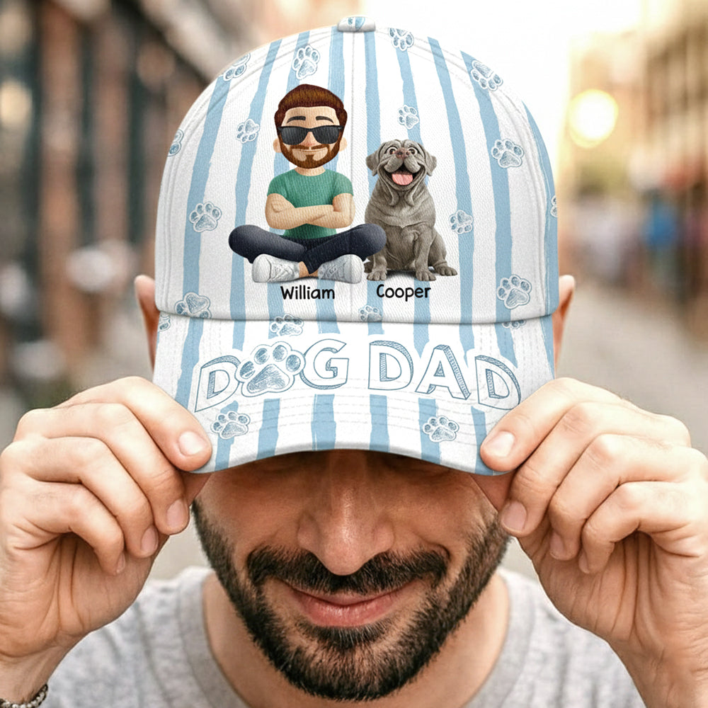 Dog Mom Dog Dad - Personalized Stripe  Classic Cap Gift For Dad Mom, Gift For Dog Lovers Tu24 Hv01