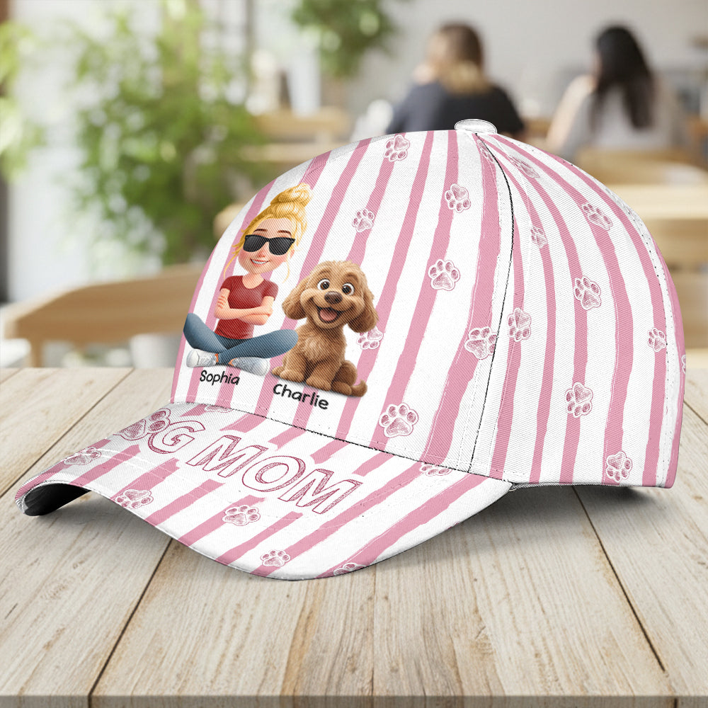 Dog Mom Dog Dad - Personalized Stripe  Classic Cap Gift For Dad Mom, Gift For Dog Lovers Tu24 Hv01