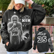 Personalized Diamond Style Football Shirt For Football Mom Tu24