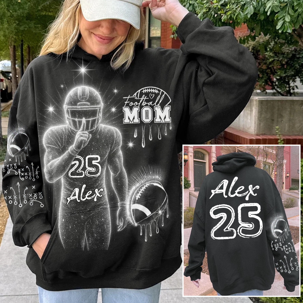 Personalized Diamond Style Football Shirt For Football Mom Tu24