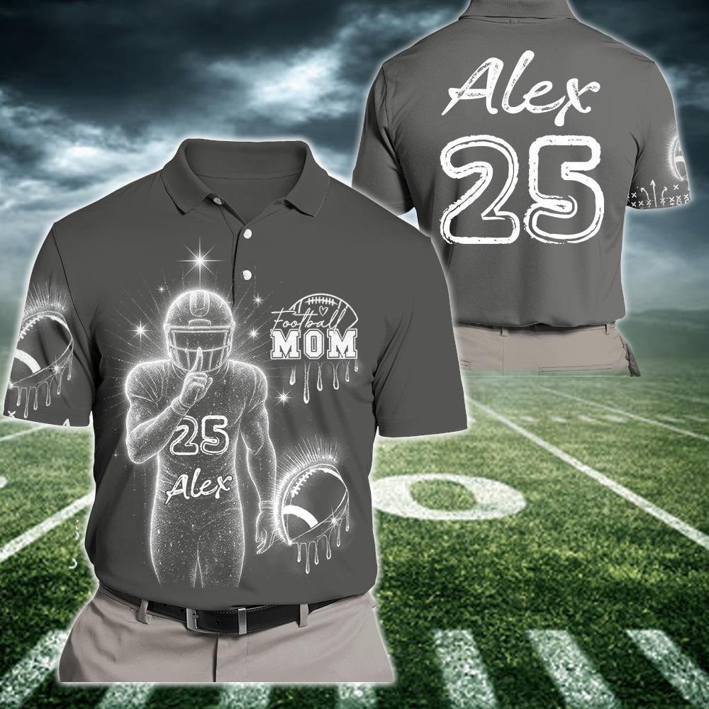 Personalized Diamond Style Football Shirt For Football Mom Tu24