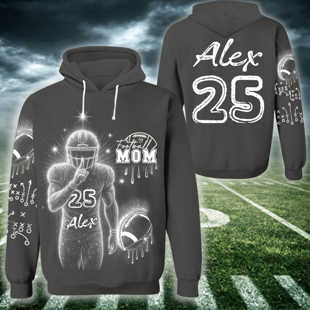 Personalized Diamond Style Football Shirt For Football Mom Tu24