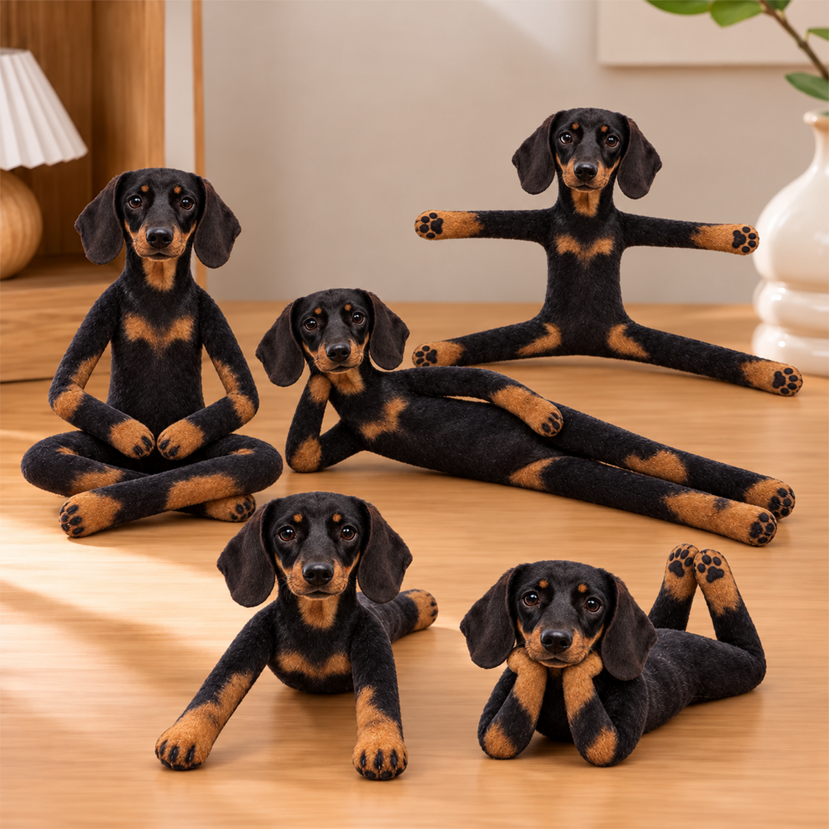 Personalized Dachshund Photo Pet Squishy Toy Poseable Plush Doll, Funny Gift For Dog Mom, Dad, Pet Lover T1807 T24 TL06