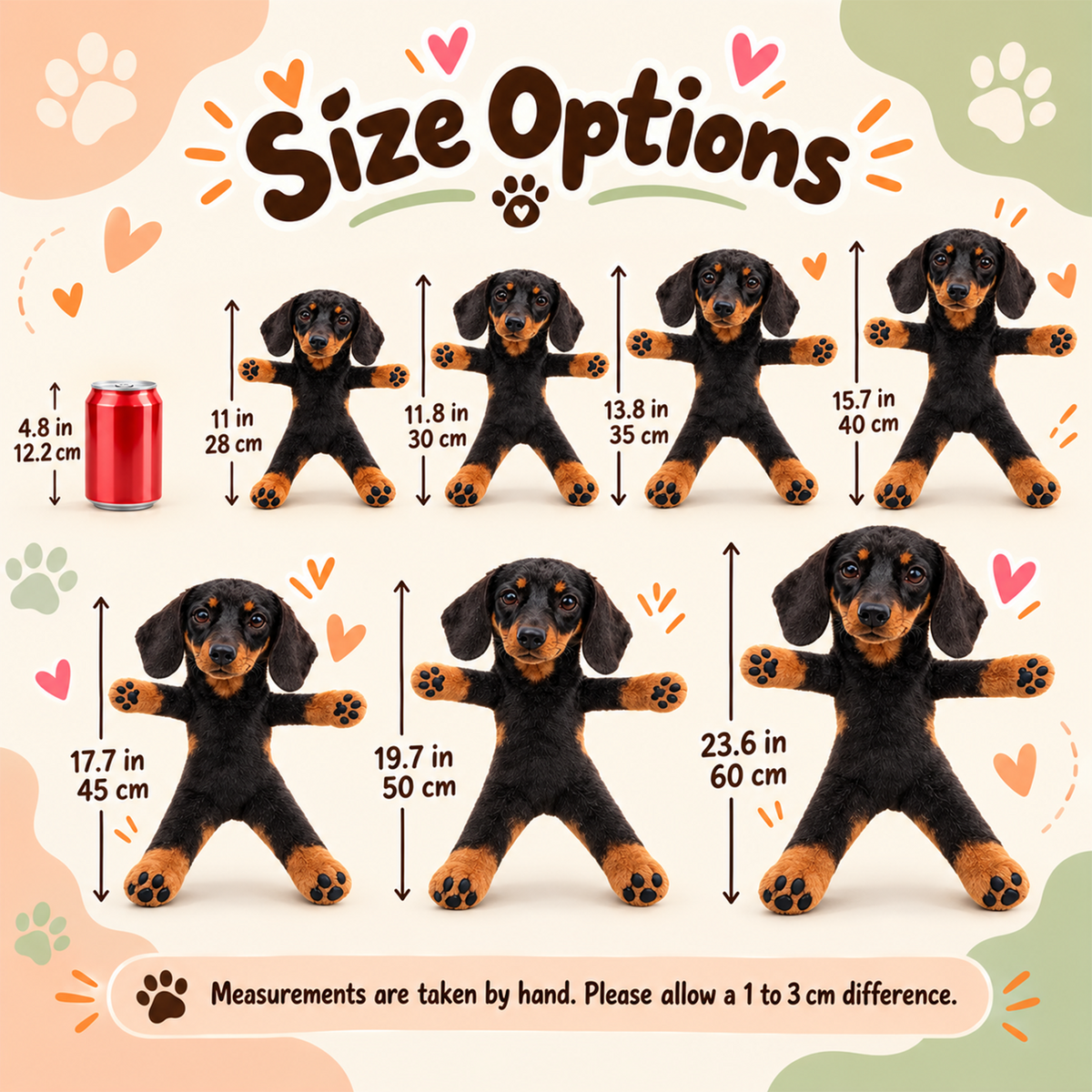 Personalized Dachshund Photo Pet Squishy Toy Poseable Plush Doll, Funny Gift For Dog Mom, Dad, Pet Lover T1807 T24 TL06