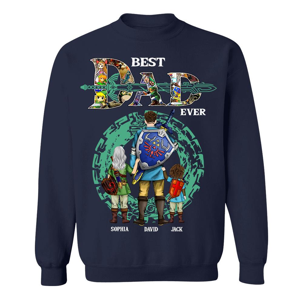Best Dad Ever, Personalized The Legend Of Dad Shirt With Kids Name Custom, Gift For Dad, Gift For Grandpa, Best Gift For Father's Day MI209 Hv01