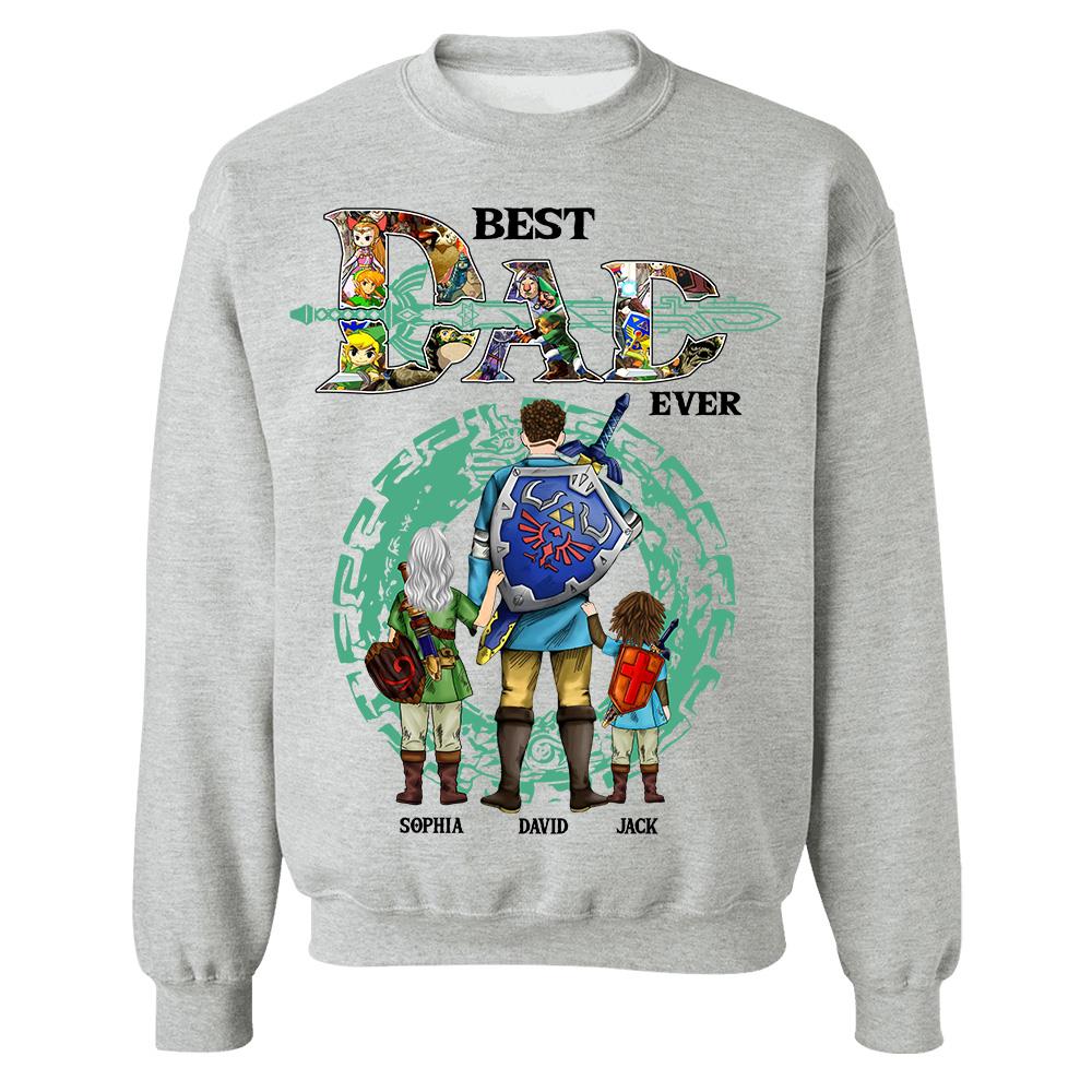 Best Dad Ever, Personalized The Legend Of Dad Shirt With Kids Name Custom, Gift For Dad, Gift For Grandpa, Best Gift For Father's Day MI209 Hv01