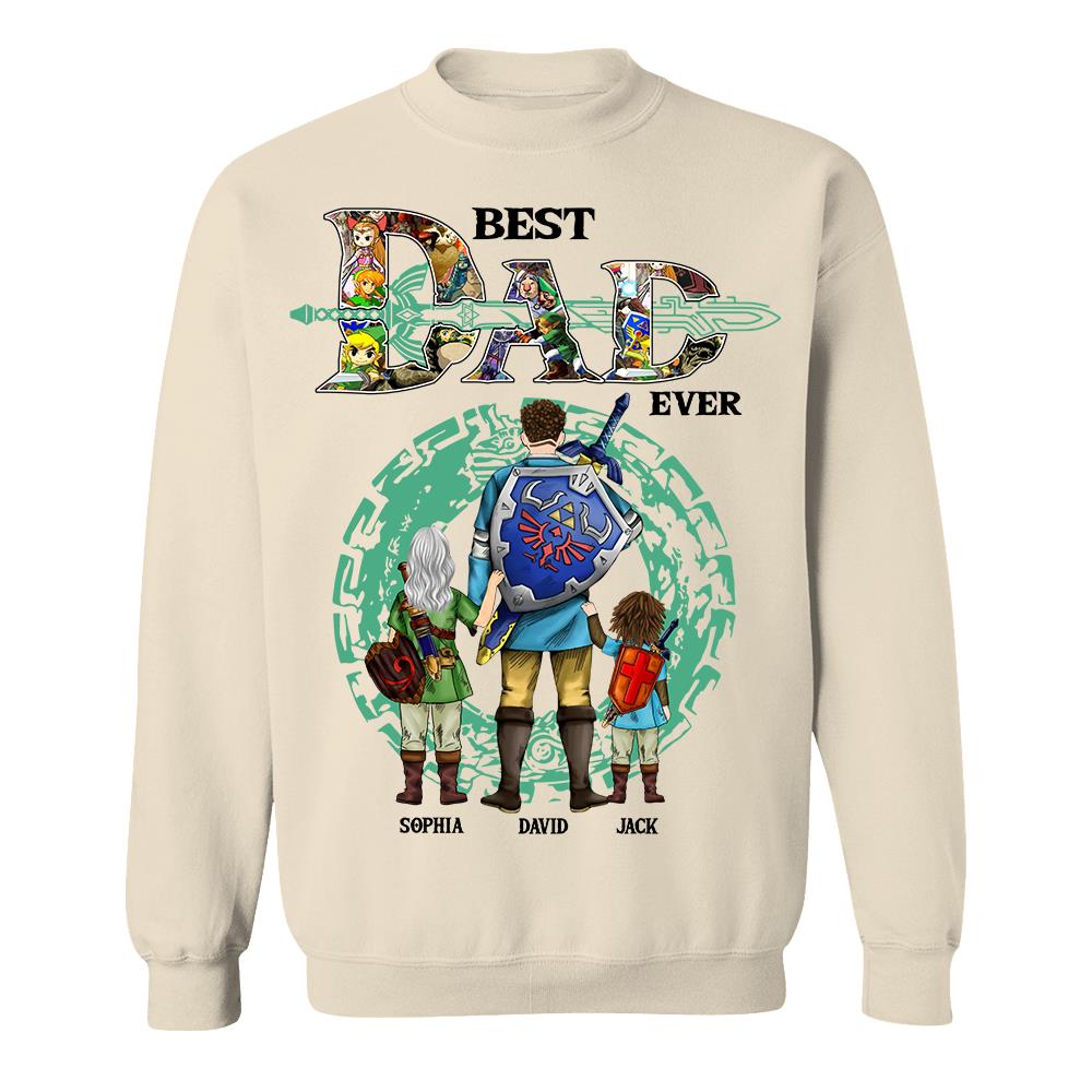 Best Dad Ever, Personalized The Legend Of Dad Shirt With Kids Name Custom, Gift For Dad, Gift For Grandpa, Best Gift For Father's Day MI209 Hv01