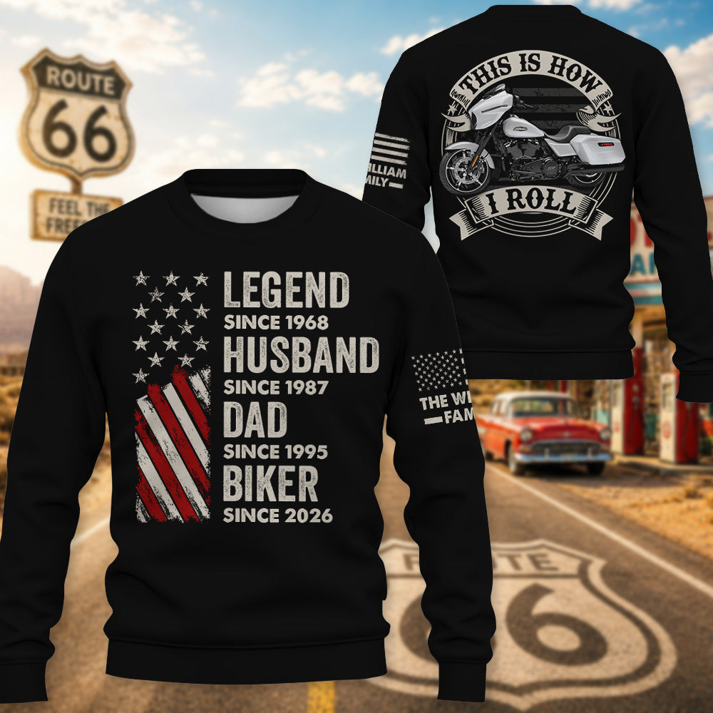 Legend, Husband, Dad And Biker -Custom Vehicle Photo Shirt - Gift for Father's Day, Biker Vrs2 A2110 Pt99