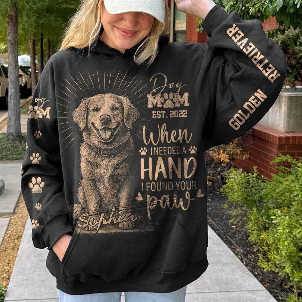 Personalized Bleach Style Dog Shirt, When I Needed A Hand I Found A Paw, Gift For Dog Lover T180