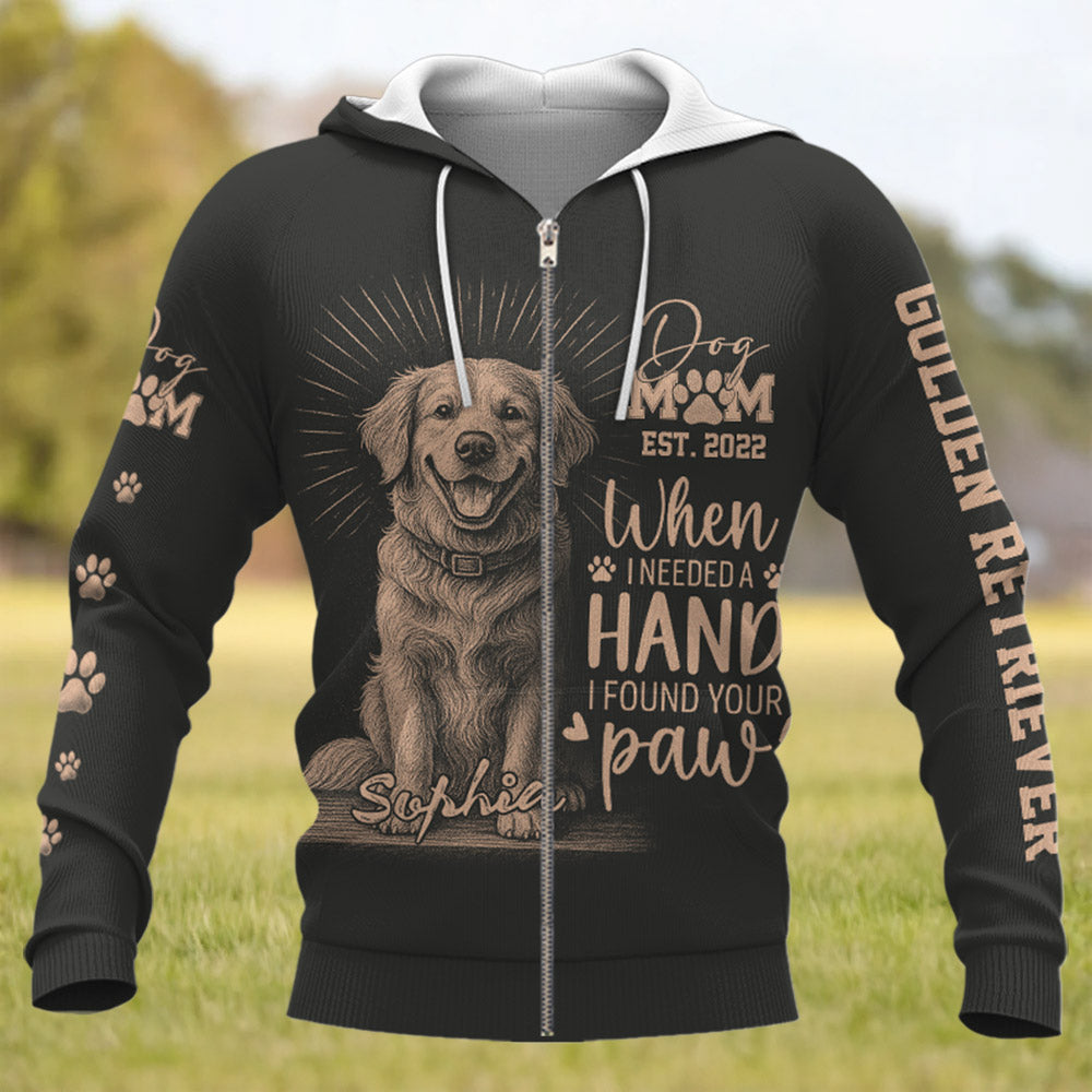 Personalized Bleach Style Dog Shirt, When I Needed A Hand I Found A Paw, Gift For Dog Lover T180