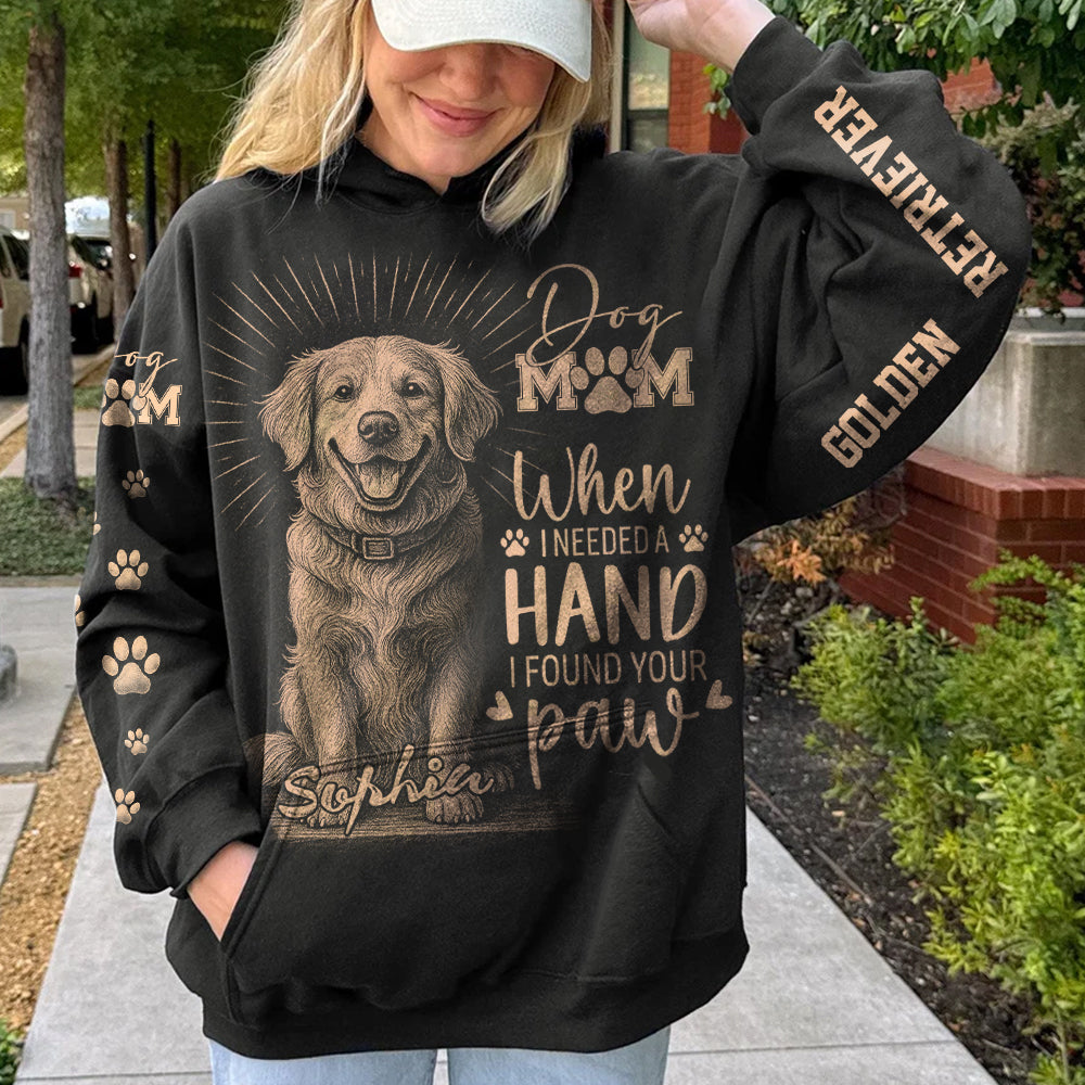 Personalized Bleach Style Dog Shirt, When I Needed A Hand I Found A Paw, Gift For Dog Lover T180