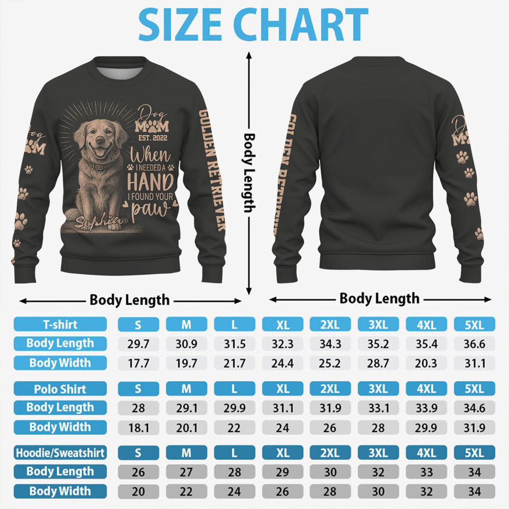 Personalized Bleach Style Dog Shirt, When I Needed A Hand I Found A Paw, Gift For Dog Lover T180