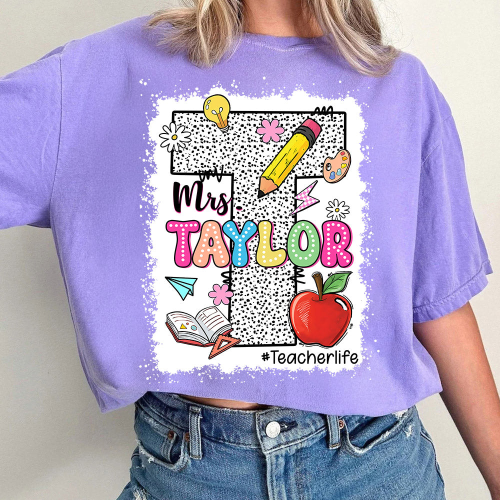 Teacher Name Custom Design, Back To School Teacher Personalized Shirt, Appreciation Gift For Teacher Tu24 Do99
