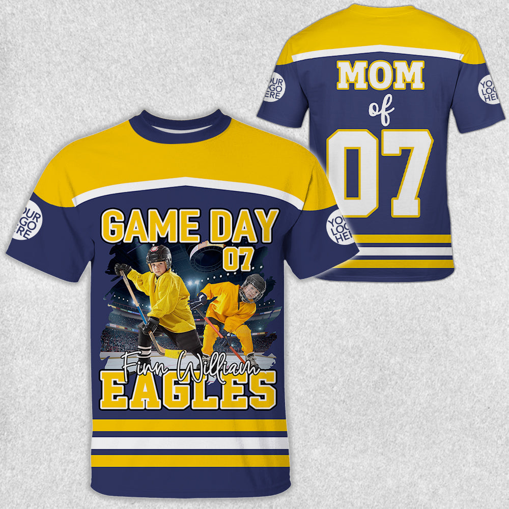 GameDay Ice Hockey Personalized Shirt Custom Photo And Team Name