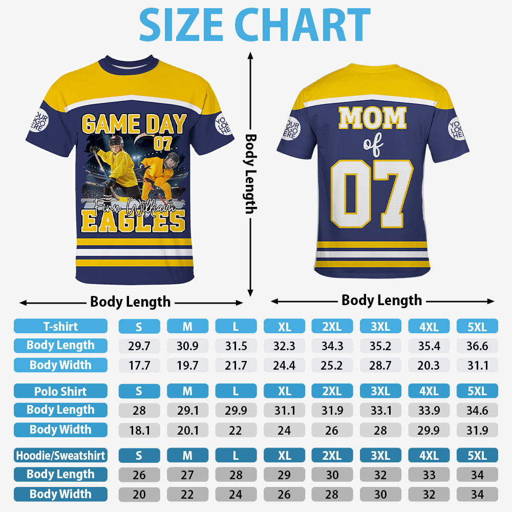 GameDay Ice Hockey Personalized Shirt Custom Photo And Team Name
