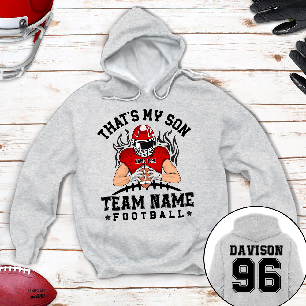 Personalized Shirt That's My Son Football Mom Custom Family Member Football Shirt K1702