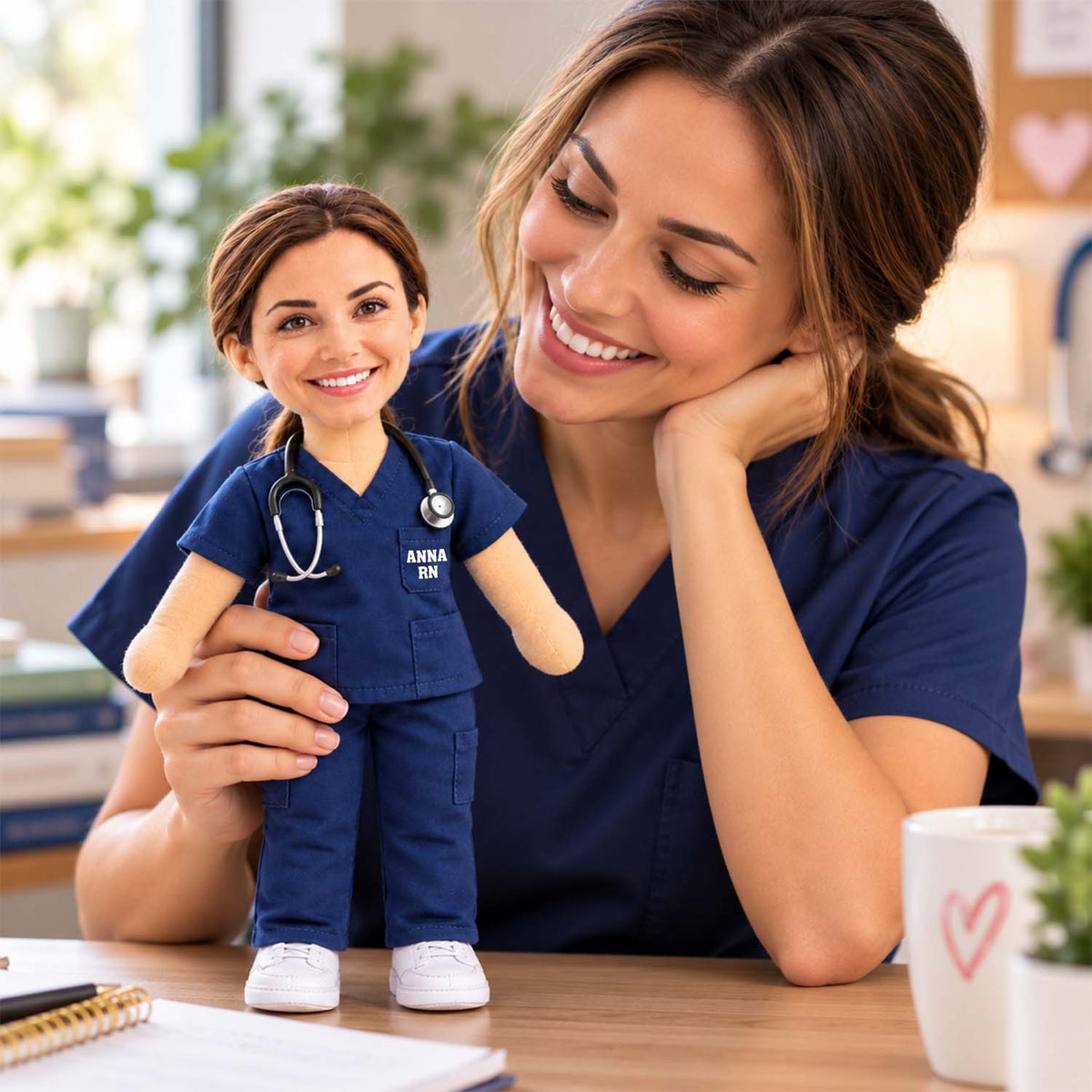 Custom Photo Nurse Posable Plush Doll, Gift For Nurses L0411 Pt99