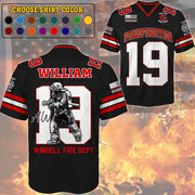 Custom Firefighter Football Jersey, Custom Dept Name Number Firefighter, Gift For Firefighter T1807 Nh00