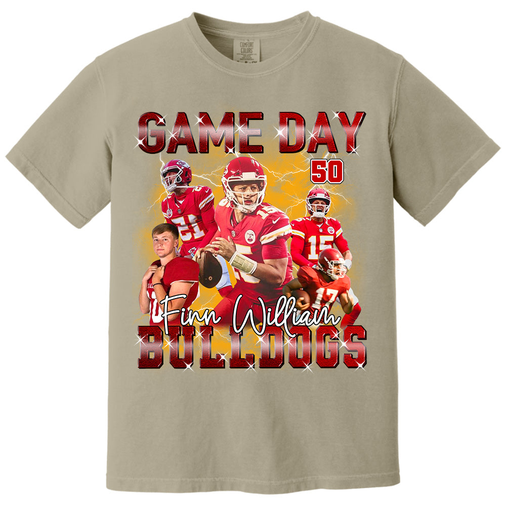 Custom Photo Football Game Day Custom Bootleg Shirt 90s Vintage Personalized Shirt Tu24 Pt99