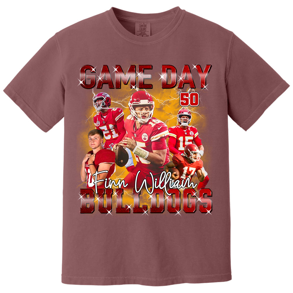 Custom Photo Football Game Day Custom Bootleg Shirt 90s Vintage Personalized Shirt Tu24 Pt99