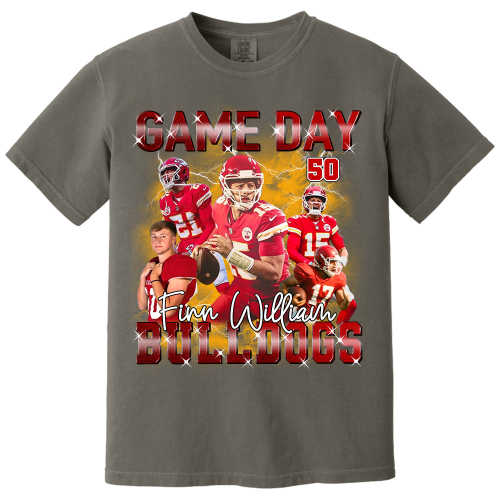Custom Photo Football Game Day Custom Bootleg Shirt 90s Vintage Personalized Shirt Tu24 Pt99
