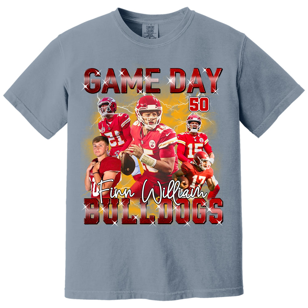 Custom Photo Football Game Day Custom Bootleg Shirt 90s Vintage Personalized Shirt Tu24 Pt99