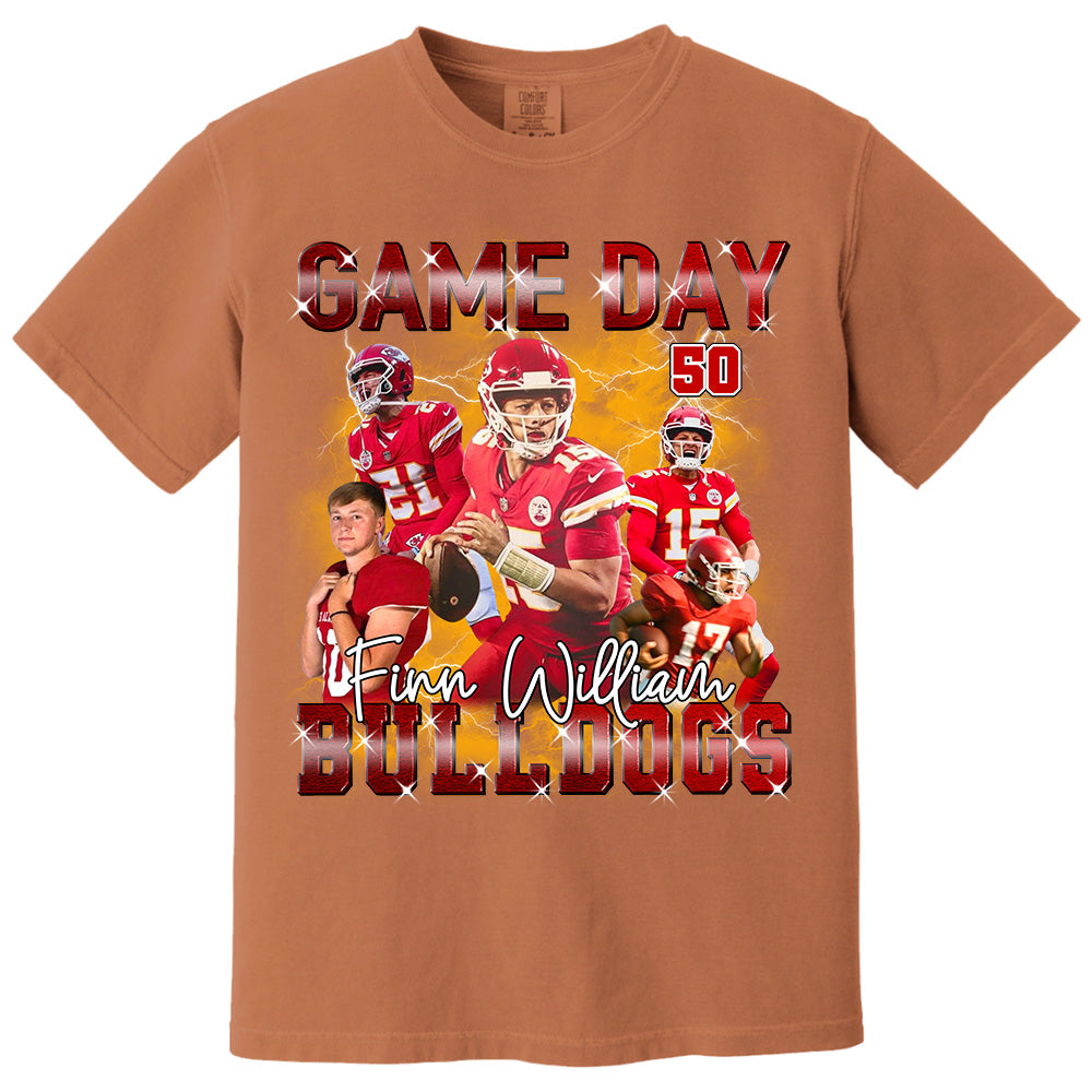 Custom Photo Football Game Day Custom Bootleg Shirt 90s Vintage Personalized Shirt Tu24 Pt99