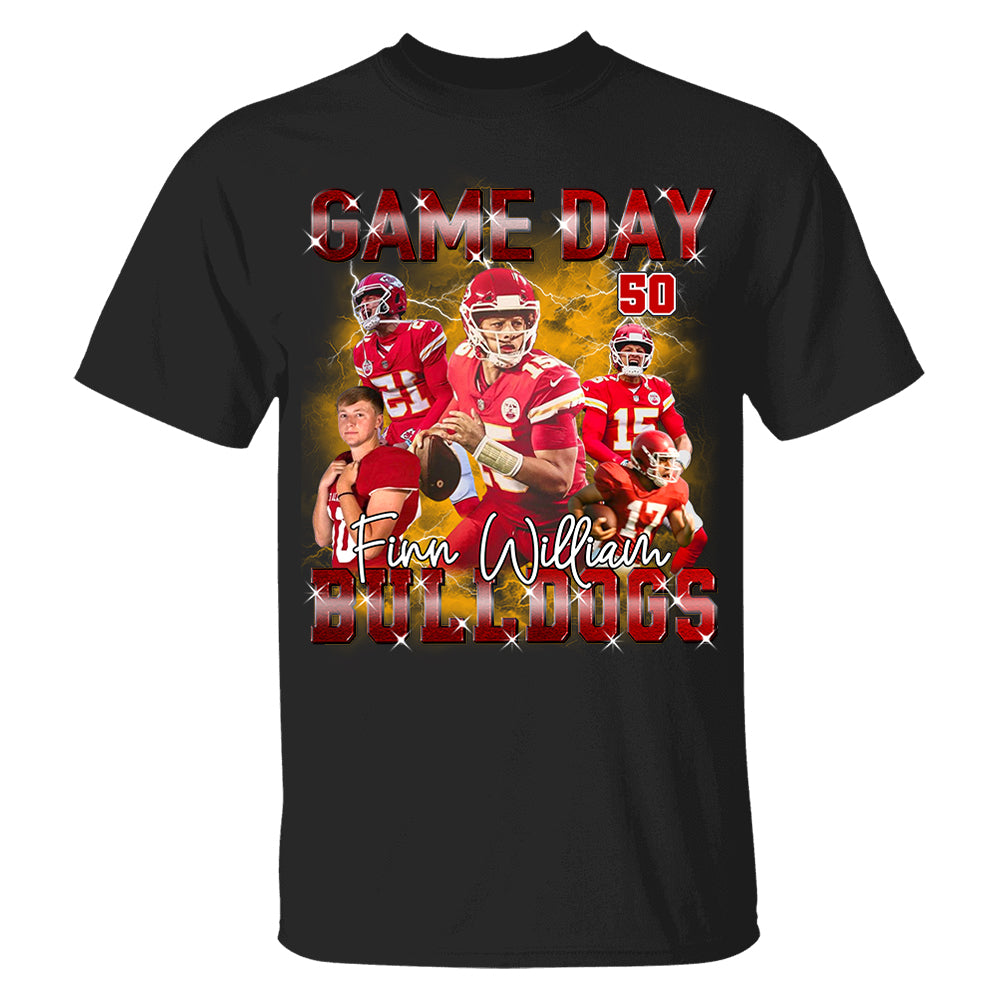 Custom Photo Football Game Day Custom Bootleg Shirt 90s Vintage Personalized Shirt Tu24 Pt99