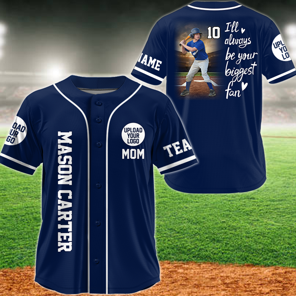 I'll Be Your Biggest Fan, Custom Photo Baseball Game Day Baseball Jersey, Gift For Baseball Lovers A1202 Vr3 Pa00