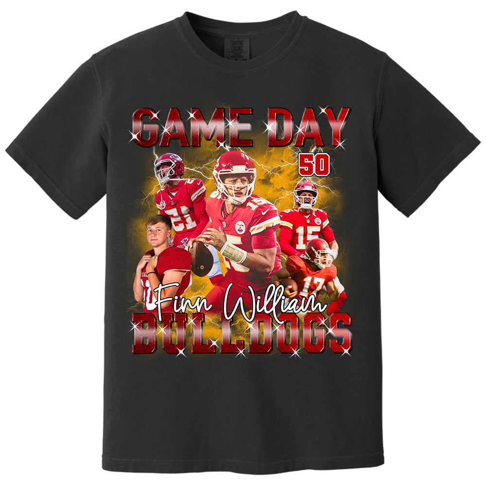 Custom Photo Football Game Day Custom Bootleg Shirt 90s Vintage Personalized Shirt Tu24 Pt99