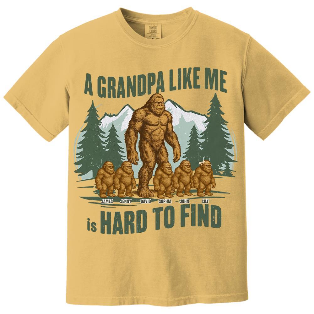 Retro Funny Bigfoot Dad Shirt, Funny A Dad Like Me Is Hard To Find T-Shirt, Popular Fathers Day Shirt, Fathers Day Gift, Cool Dad Gift Hv01