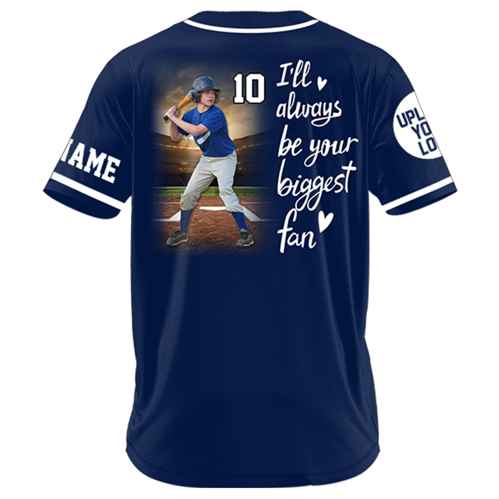 I'll Be Your Biggest Fan, Custom Photo Baseball Game Day Baseball Jersey, Gift For Baseball Lovers A1202 Vr3 Pa00
