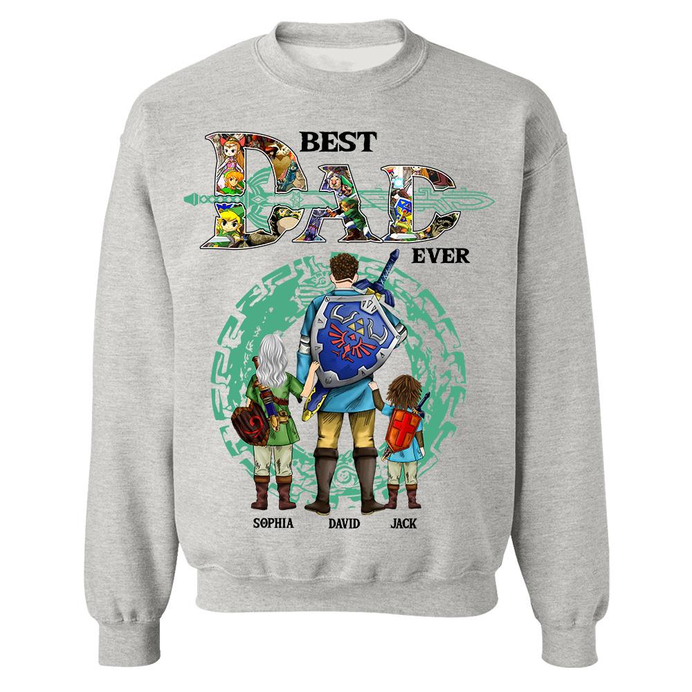 Best Dad Ever, Personalized The Legend Of Dad Shirt With Kids Name Custom, Gift For Dad, Gift For Grandpa, Best Gift For Father's Day MI209 Hv01