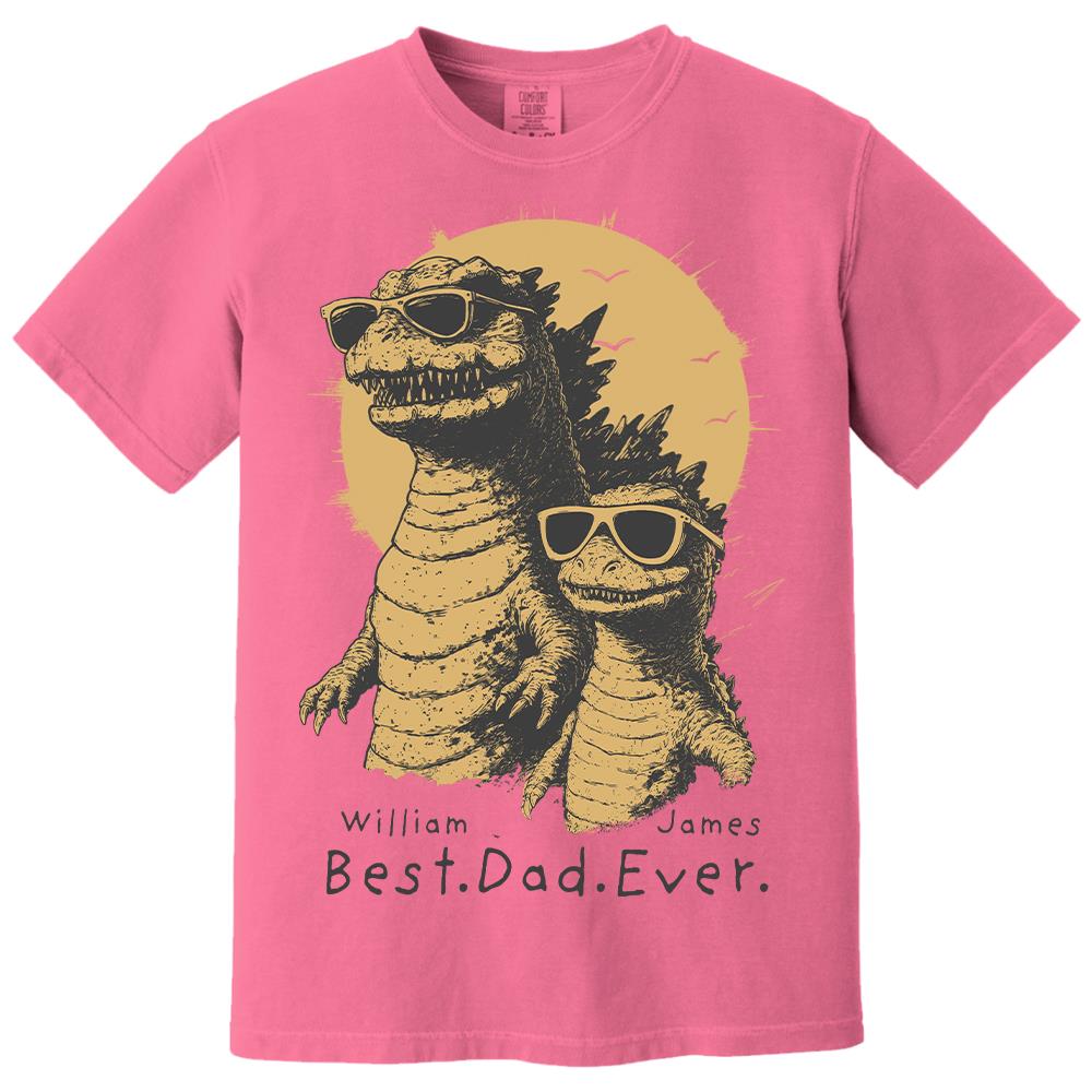 Personalized Best Dad Ever Dadzilla T-Shirt Father Day Gifts for Dad Funny Papa Tshirt Cool Daddy Dinosaur Tee Hv01