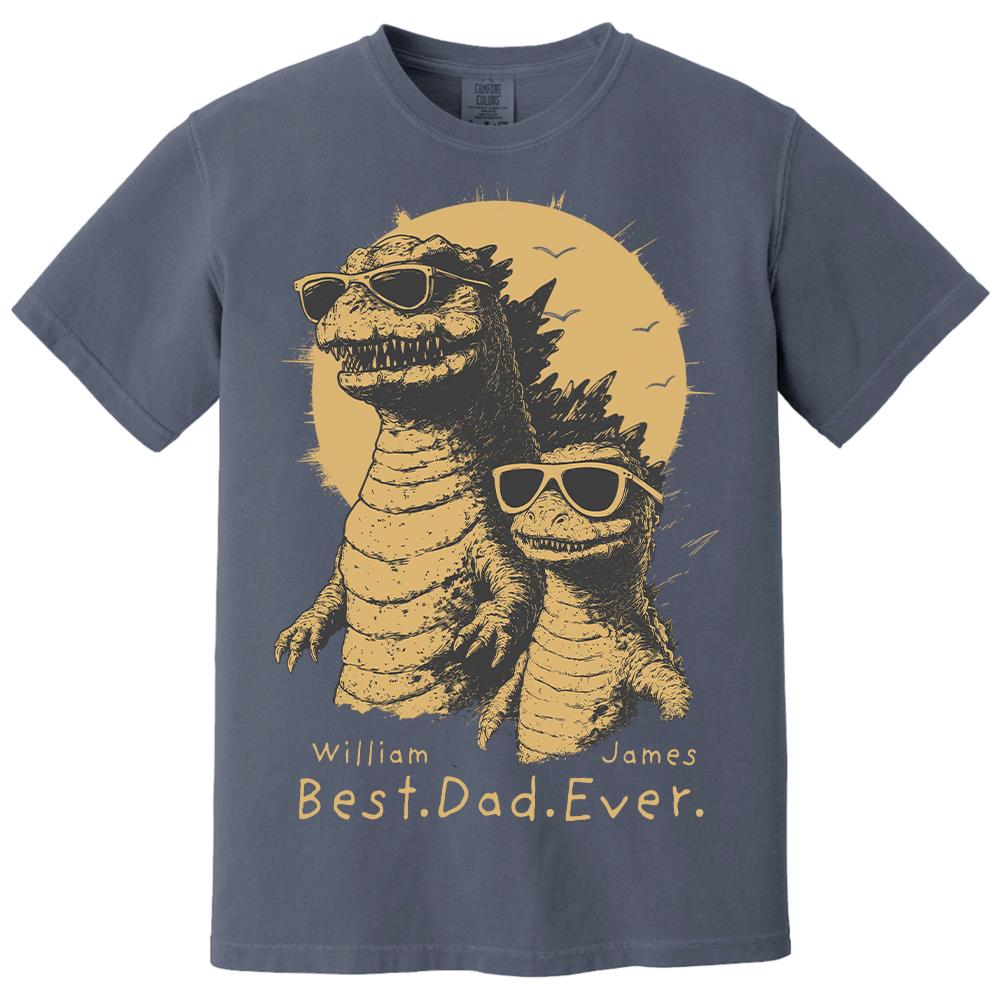 Personalized Best Dad Ever Dadzilla T-Shirt Father Day Gifts for Dad Funny Papa Tshirt Cool Daddy Dinosaur Tee Hv01