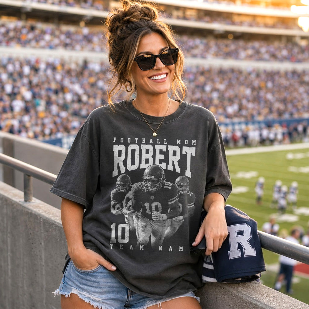 Football Lover - Personalized Washed Tee Custom Sport Players American Football Family NA04 VH01