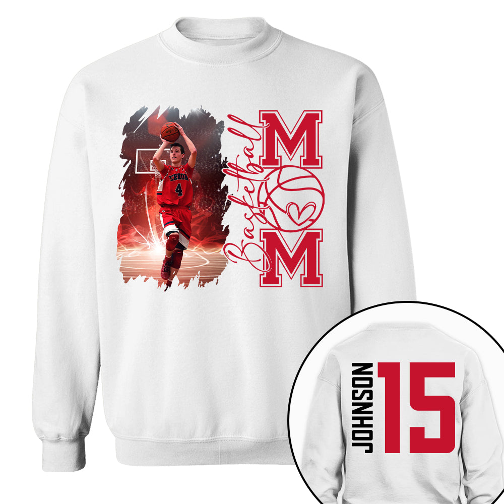 Custom Photo Basketball Shirt, Personalized Basketball Mama Shirt Nv01